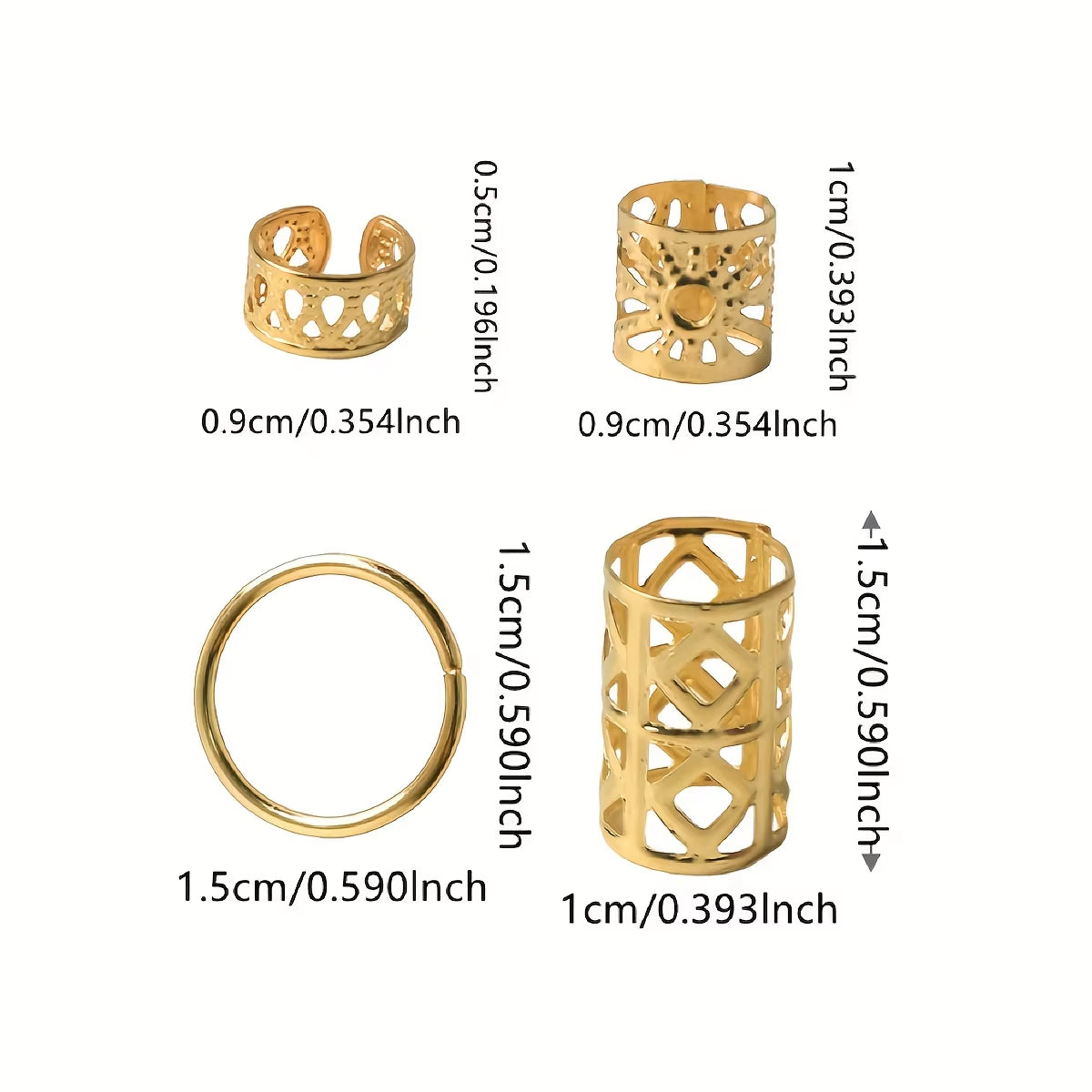 80Pcs Dreadlock Hair Beads - Stylish Alloy Hair Accessories Loc Hair Jewelry for Braids for Girls and Women