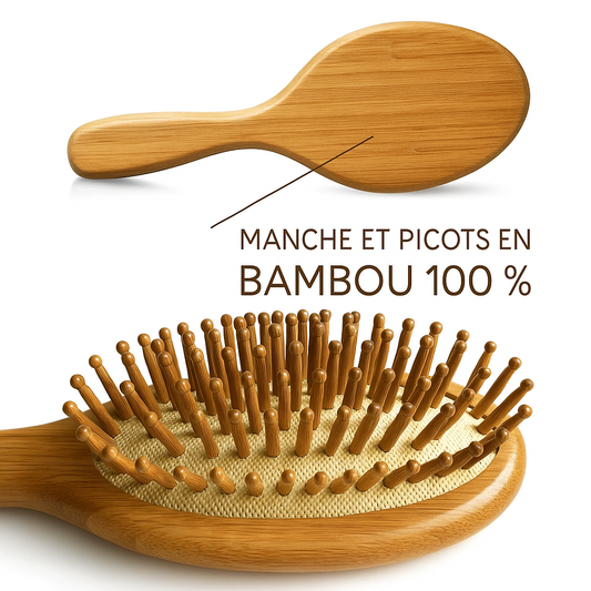 Brosse à cheveux en bambou
