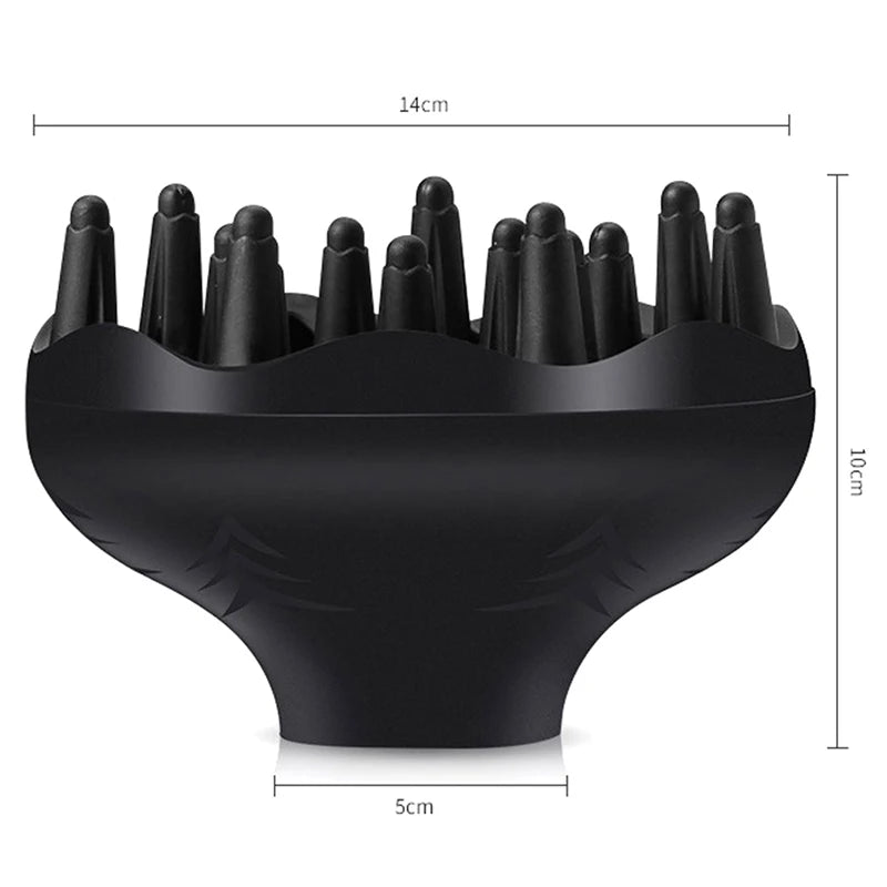 1Pc Hair Diffuser Professional Hair Styling Curl Dryer Diffuser Universal Hairdressing Blower Styling Salon Curly Tool Black